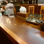 つけ麺屋 ひまわり - 【2018.1.22(月)】カウンター席