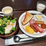 Hoteru Besutorando - つくばの朝食(\1,100)　サラダ・洋食盛り付け例