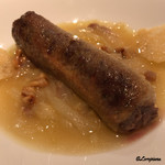 カーサ・デル・チーボ - コルベールの首の皮にワイルドライスとコルベールのサルシッシャ詰