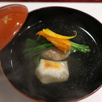 煮物椀：真鴨丸　焼餅