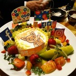 鶏料理ひとりひとり - サプライズのケーキ！わお～