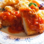 マーチンカフェ - チキンカツレツアップその１