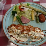 洋食屋 ルーアン - メイン皿：定食：海老のカツレツ（タルタルソース）