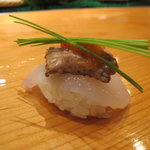 天寿し - 鮍に炙った肝！
