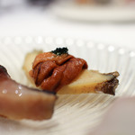 かわ村 - 2018年1月再訪：鮑と雲丹 ドライトマト 糸海苔☆