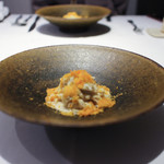 かわ村 - 2018年1月再訪：渡り蟹とほうじ茶のクリームソース 自家製パスタトレネッテ☆