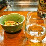 エノキ屋酒店 - 揚げカキポン酢 ＆ 冷酒