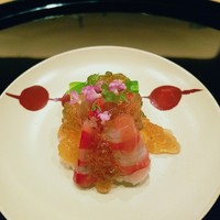 まき村 - 車海老は梅ポン酢　うるい