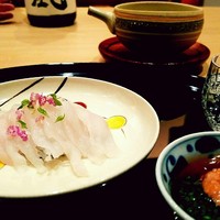 まき村 - 虎河豚お造り　鮟肝ポン酢