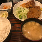 升亀 - メンチカツと鶏の唐揚げ定食