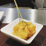 串揚げ 串の実 - たらの白子串揚げ