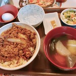 すき家 - 牛丼ライトお肉大盛り＆おでん3点セット