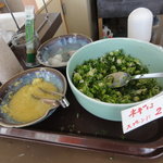 安並 - 薬味、ネギは2杯まで・・・( ^ m ^ ）