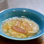 明道町中国菜 一星 - 白菜と干し貝柱煮込みとカラスミ