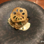 タワラ - 加賀蓮根の揚げニョッキ ゴルゴンゾーラソース