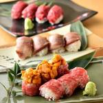 Assortment of 3 types of meat Sushi (6 pieces)