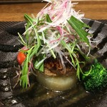 hamba-gusemmontenhassaku - ふわとろ大根とシャキシャキ野菜の和風あんかけハンバーグ