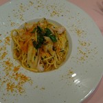 アンティカ オステリア バーチョ - 小柱、焼きネギのタリオリー二