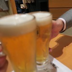 おやじすし一喜 - 二人で乾杯！！