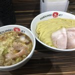 ラーメン人生JET - 醤油つけめん+大盛り+ダブル ¥830+100+150