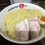 ラーメン人生JET - 醤油つけめん+大盛り+ダブル ¥830+100+150