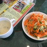 indoryourikurisupamaharu - スープとサラダ