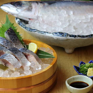 当店名物！『蒼天しめサバ』お造り・炙り棒寿司でどうぞ♪