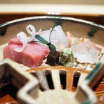 銀座 しのはら - 大間マグロ　平目（５日熟成・当日〆2種）　伊勢海老 