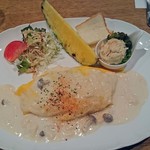 カフェ ペルレイ - オムライスセット980円