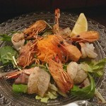 パスタピッコラ - 天使海老の焙りサラダ