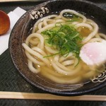 はなまるうどん - かけうどん＋半熟たまご