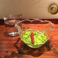 酒事と飯事 黄瀬戸 - 市場に出回らない枝豆(フクユタカ)のお浸し、みむろ杉 純米吟醸 山田錦 ひやおろし