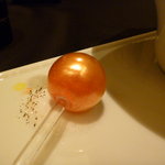 ガストロノミー ジョエル・ロブション - デザートについてきたロリポップ