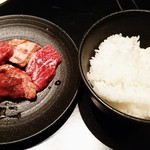焼肉 いしび - 焼肉ミックス&ハーフ麺 1,000円