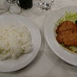 レストラン桂 - Bの御食事　豚ロースのガーリック焼き￥1150(18-01)