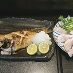 ようちゃん - のどぐろ半身焼き&半身造り