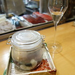 鮨松榮 - 生銀鱈×飛露喜 吟醸 生詰（福島県）