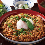 Addictive hot egg minced rice bowl