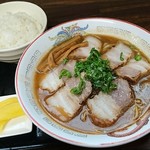 しま彰 - 特盛中華そば＆ご飯