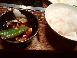 ヤマダモンゴル - 取り皿とライス