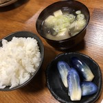 餃子 串処 でんでん - ご飯セット