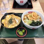 名代 箱根そば - ねぎ生姜醤の肉とじ丼セット 660円