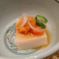 ホテル雅叙園東京 - 先付け（白子羹、雲丹、彩り葱）
