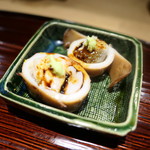 東麻布 天本 - 青森県鯵ヶ沢の子持ちヤリイカ