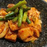 Kansha - 一日限定二食の「新鮮お魚のスタミナ炒め」です！かなり辛いですよ！