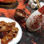 水だき 萬治郎 - まずは肝と日本酒