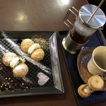 Gion Hitsuji Kafe - さくさく和三本シュー＆アールグレー
