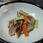 鳥公 - むねのたたき（炙り）醤油で