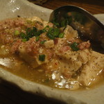カモミンチと焼き豆腐の ゆずこしょうあんかけ400円