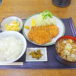 Masudaya - ロースカツ定食おそば付